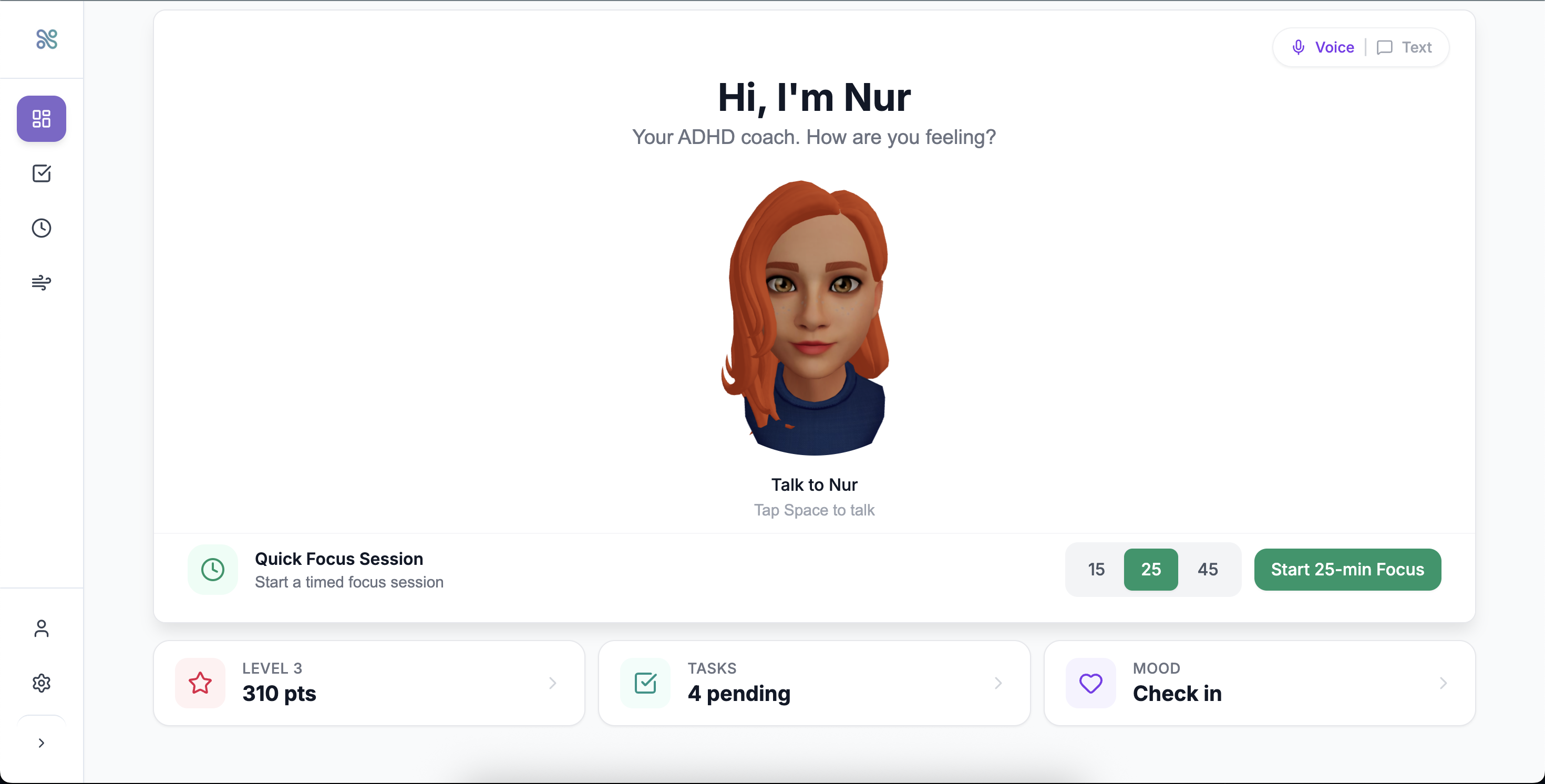 Nuree AI - Real-time voice AI platform for ADHD focus | Andrei Alexandru